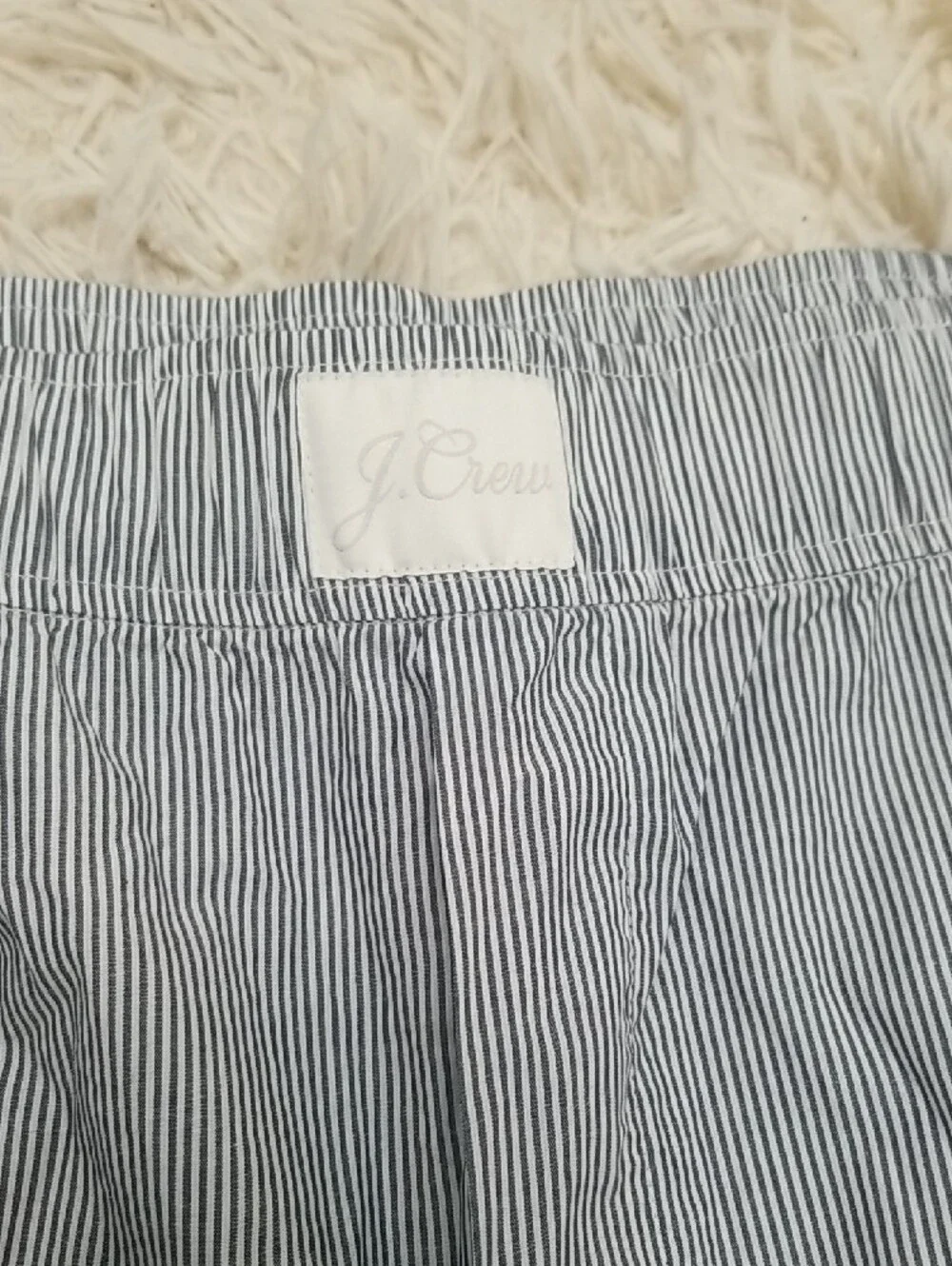 J. Crew  Gray And White Stripes  Wide-Leg Womens  Pants